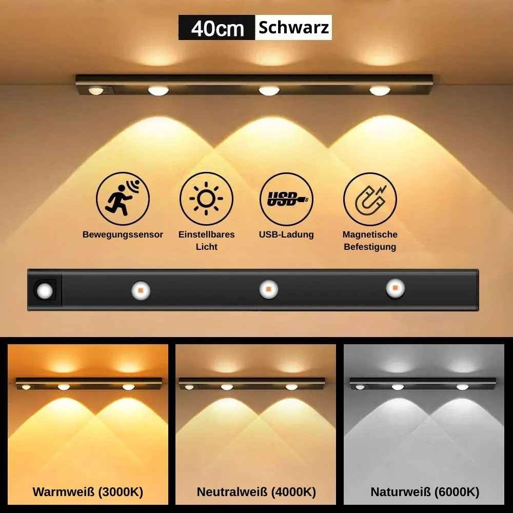 LED-Schrank- und Regalleuchte mit Bewegungssensor