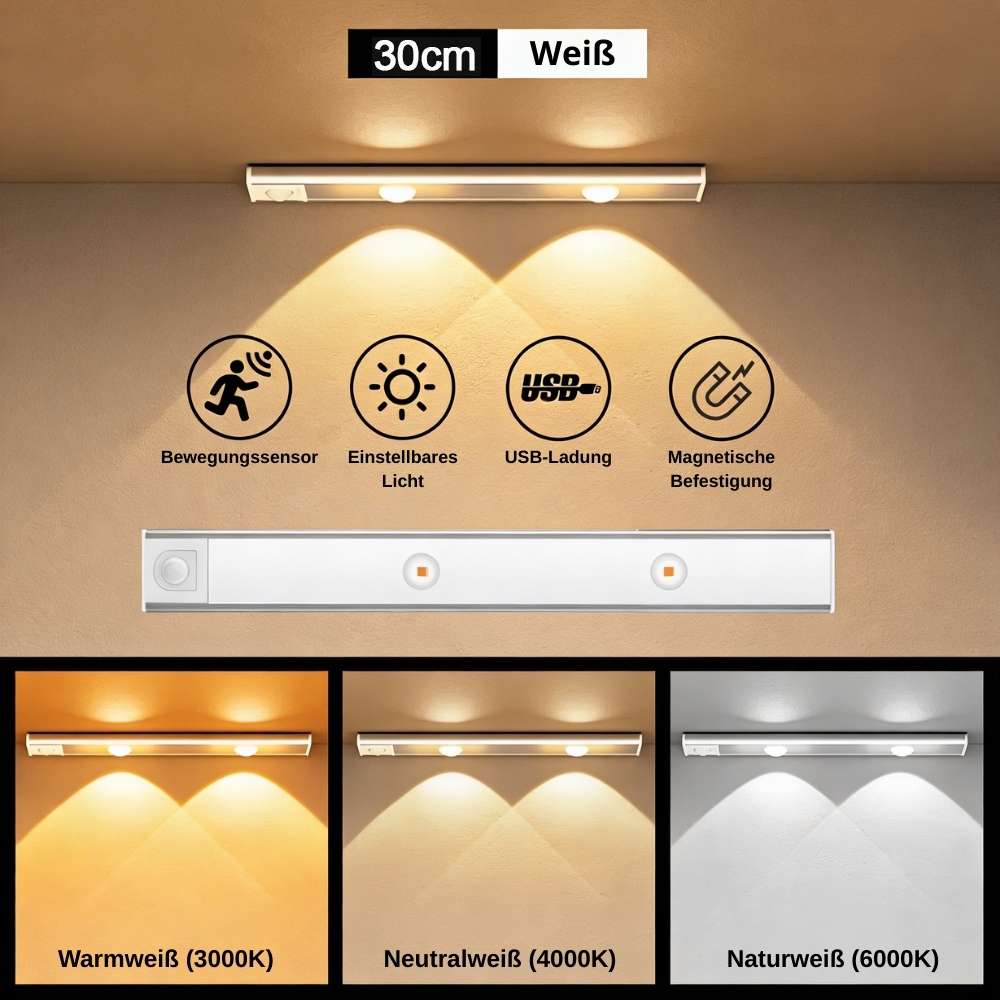 LED-Schrank- und Regalleuchte mit Bewegungssensor