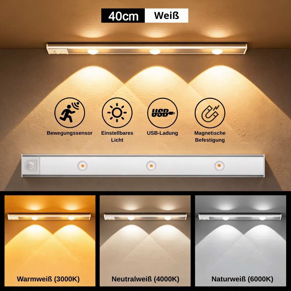 LED-Schrank- und Regalleuchte mit Bewegungssensor
